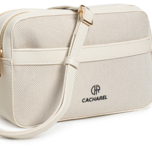 Bolso bandolera doble compartimento canva beig