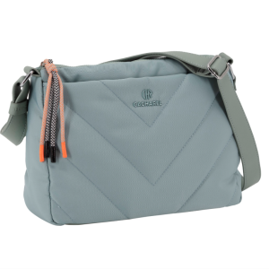 Bolso Bandolera acolchado tres compartimentos sky