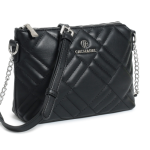 Bolso bandolera acolchado en color negro