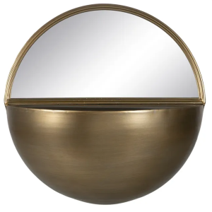 ESPEJO ORO ENVEJECIDO METAL-CRISTAL 36 X 17 X 40 CM