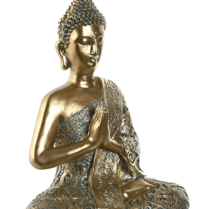 FIGURA RESINA BUDA ENVEJECIDO DORADO