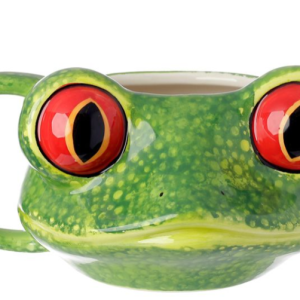 Taza de Cerámica 3D con Forma Cabeza de Rana