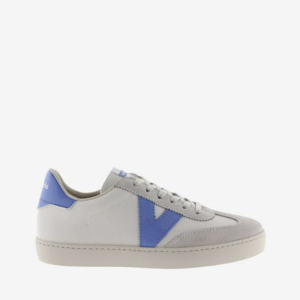 Zapatillas piel blancas unisex COLOR AZUL