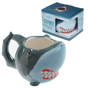 Taza de Cerámica 3D con Forma Tiburón