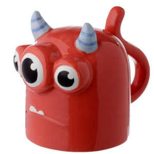 Tazón de Cerámica 3D con Forma Monstruo Monstarz Rojo del Revés