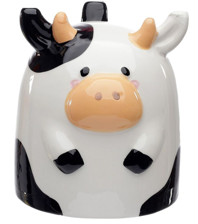 Tazón de Cerámica 3D con Forma Vaca del Revés