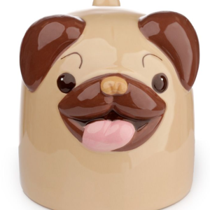 Tazón de Cerámica Perro Pug Carlino del Revés