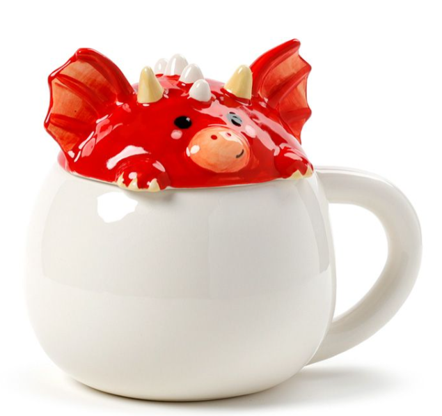 Taza de Cerámica con Tapa Dragón de Gales - Imagen 2