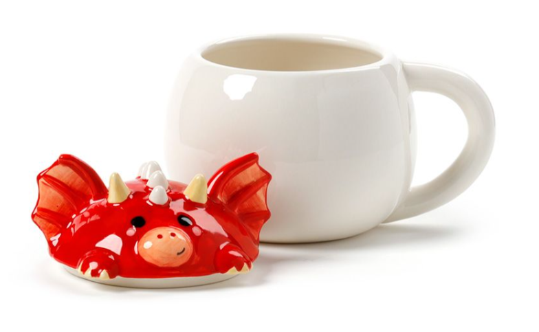 Taza de Cerámica con Tapa Dragón de Gales - Imagen 3