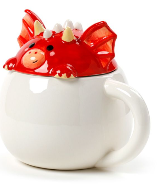 Taza de Cerámica con Tapa Dragón de Gales - Imagen 4