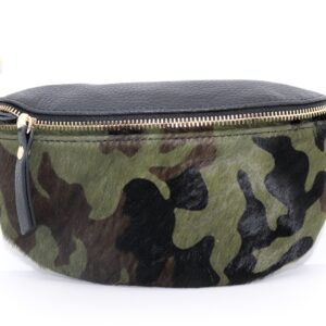 Riñonera de Piel Genuina - Estilo Camuflaje