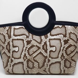 Bolso de Mano Estilo Serpiente con Asa Circular