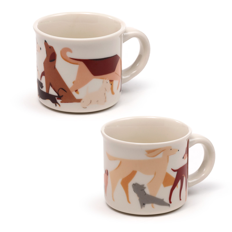 Set de 2 Tazas de Café de Porcelana Perro - Marca Barks
