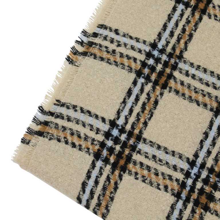 Bufanda Cuadros AMICHI- Tricolor Beige - Imagen 3
