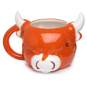 Taza de Cerámica 3D con Forma Vaca Escocesa de las Highlands - Marca Coo