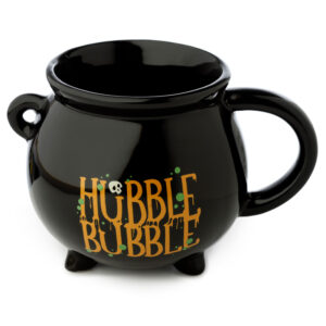 Taza de Cerámica - Forma Caldero de Bruja con la frase 'Hubble Bubble'