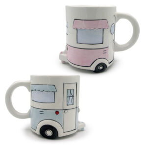 Taza Cerámica 3D con Forma de Caravana - Home Is Where You Park It