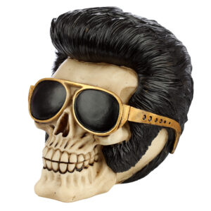 Figura Calavera Decorativa el Rey del Rock
