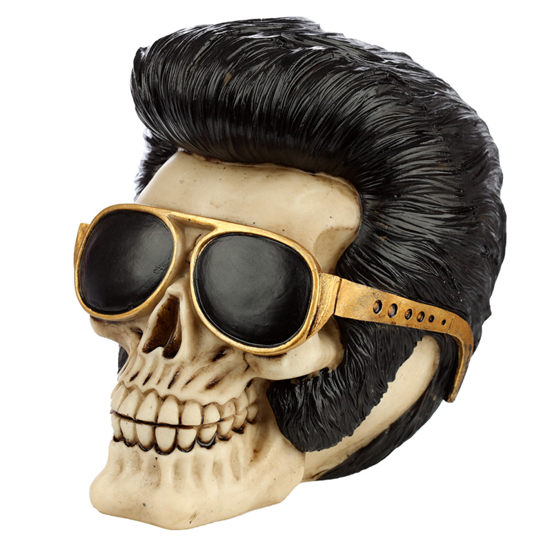 Figura Calavera Decorativa el Rey del Rock