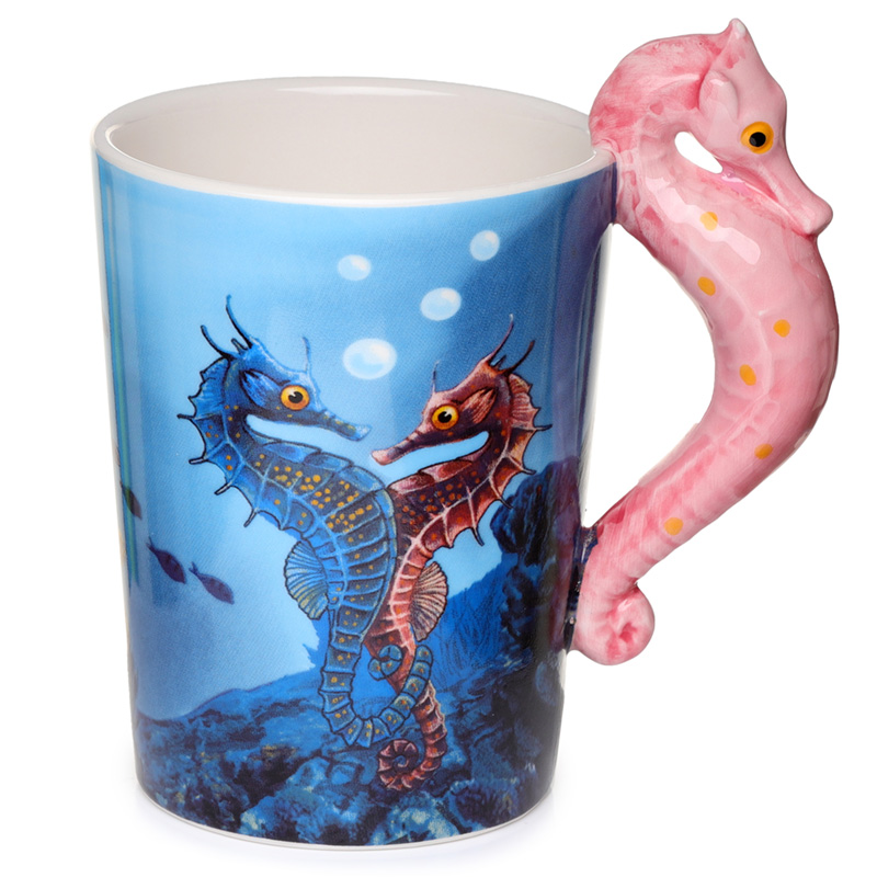Taza de Cerámica Asa con Forma de Caballito de Mar - Lisa Parker