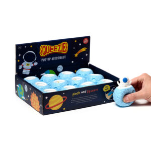 Juguete Estrujable - Astronauta y Planeta Desplegable
