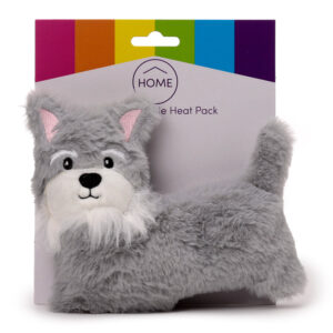 Peluche Térmico de Semillas para Microondas - Forma de Perro Schnauzer