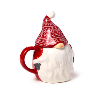 Taza de Cerámica 3D Navidad - Forma de Gnomo Navideño