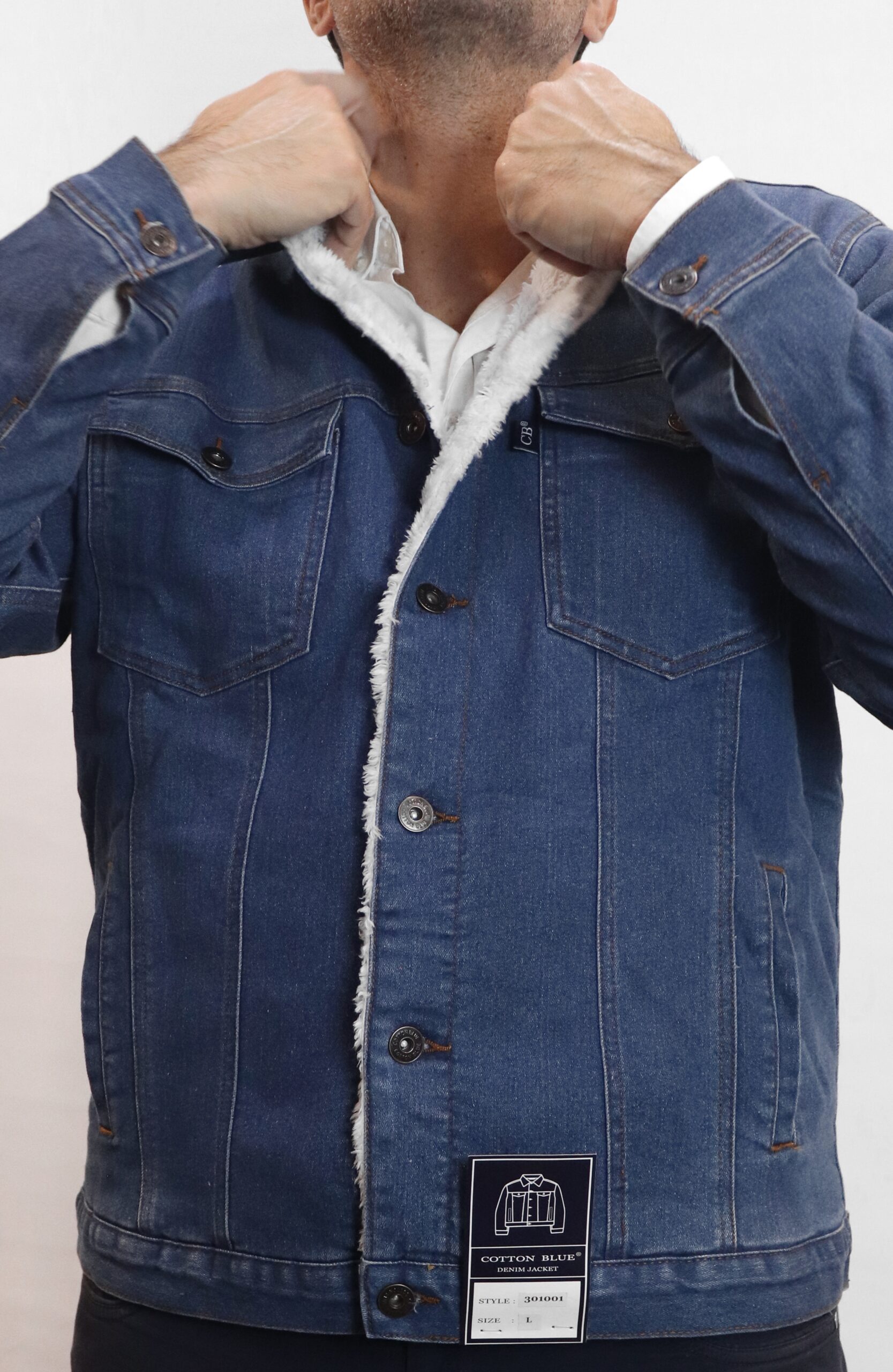 Cazadora Vaquera Interior de Borrego - Denim Claro / Denim Oscuro - Imagen 4