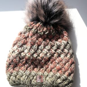 Gorro de Lana con Pompón - Tonos Tierra