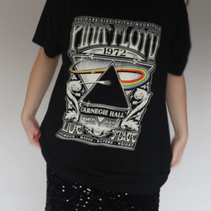Camiseta Negra Gráfica - Pink Floyd "1972"